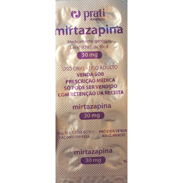 Mirtazapina 30mg - 10 Cápsulas